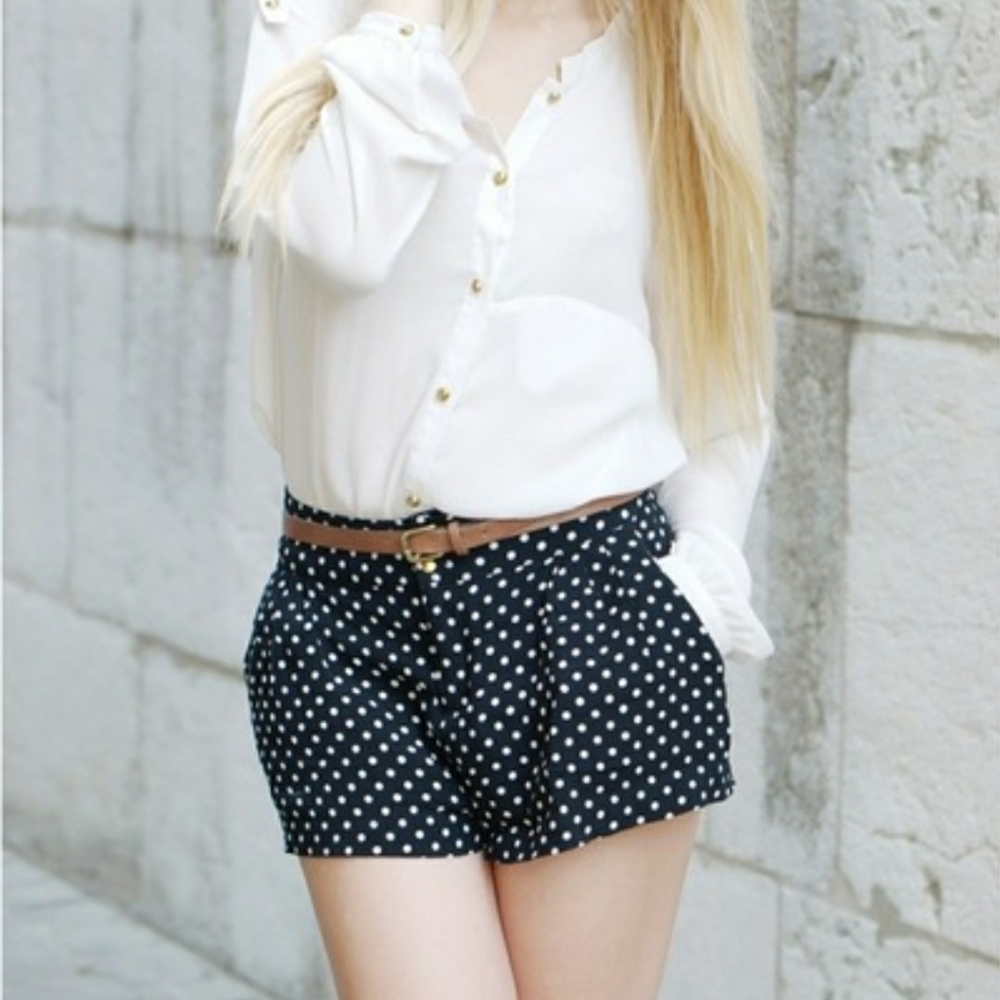 H&M polka dot Jean Shorts